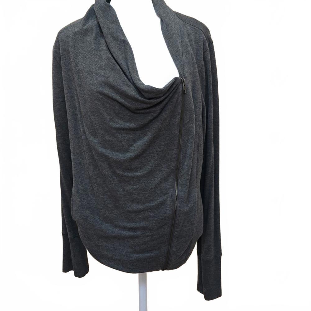 Caslon Cozy Chic Zip-Up Draped Hoodie, XL